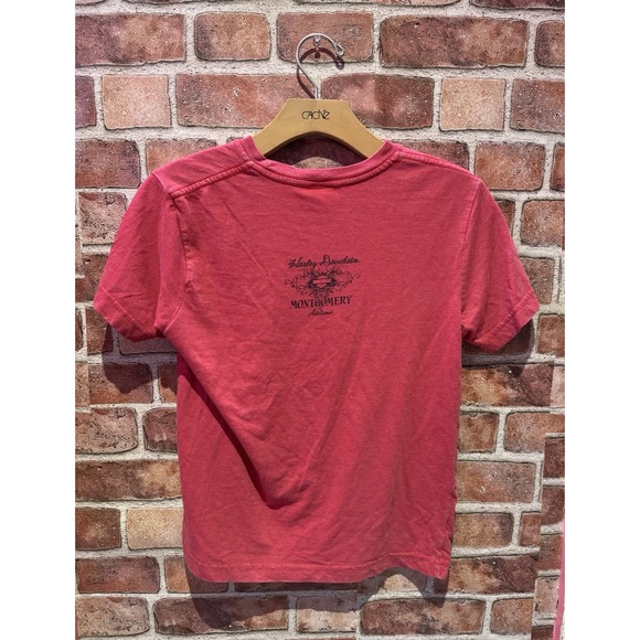 Harley-Davidson Short Sleeve T-Shirt Boys Small Solid Red Logo W/Motorcycle - Picture 5 of 6